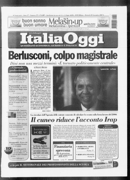 Italia oggi : quotidiano di economia finanza e politica